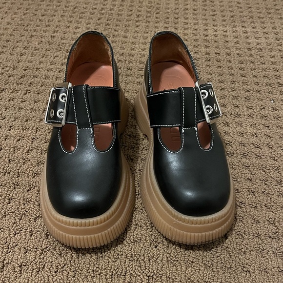 Ganni T-Strap Creepers - 7 - Picture 3 of 4